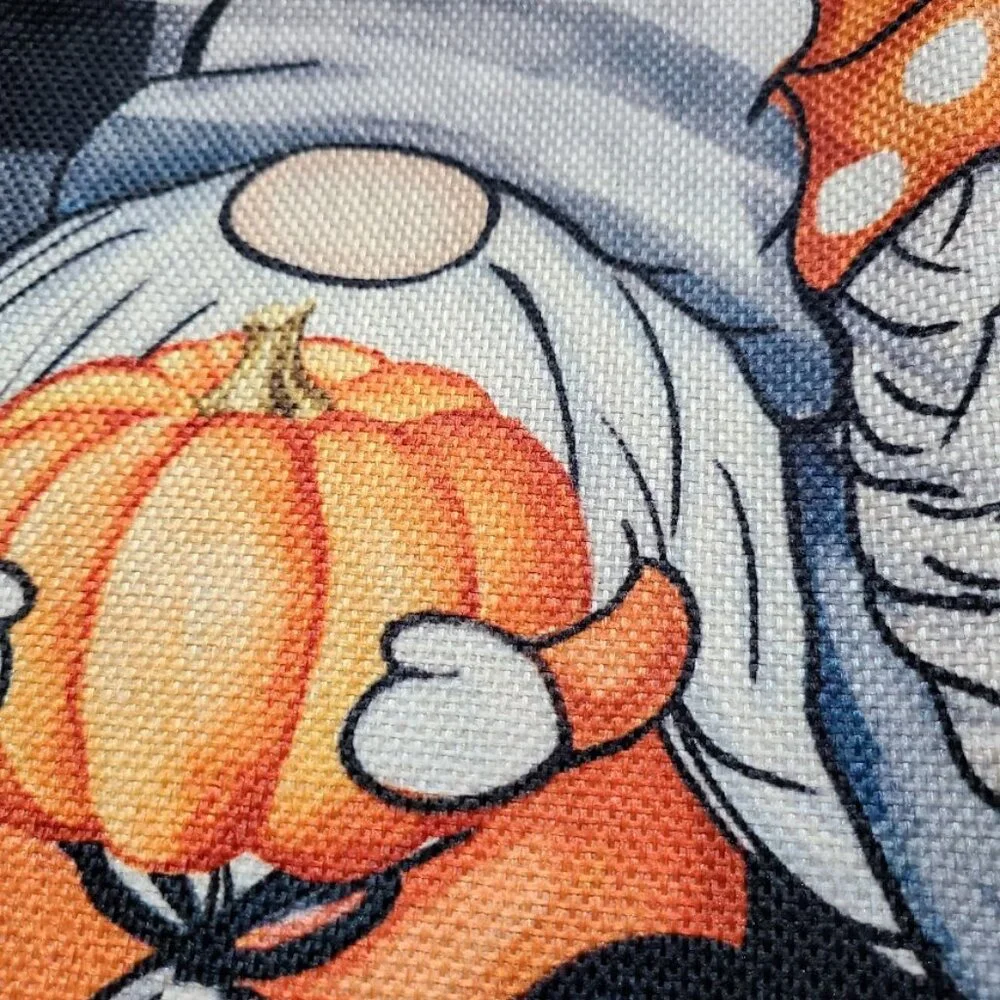 Fall Table Runner Gnome Decor Pumpkin Halloween Thanksgiving Decorative Cloth